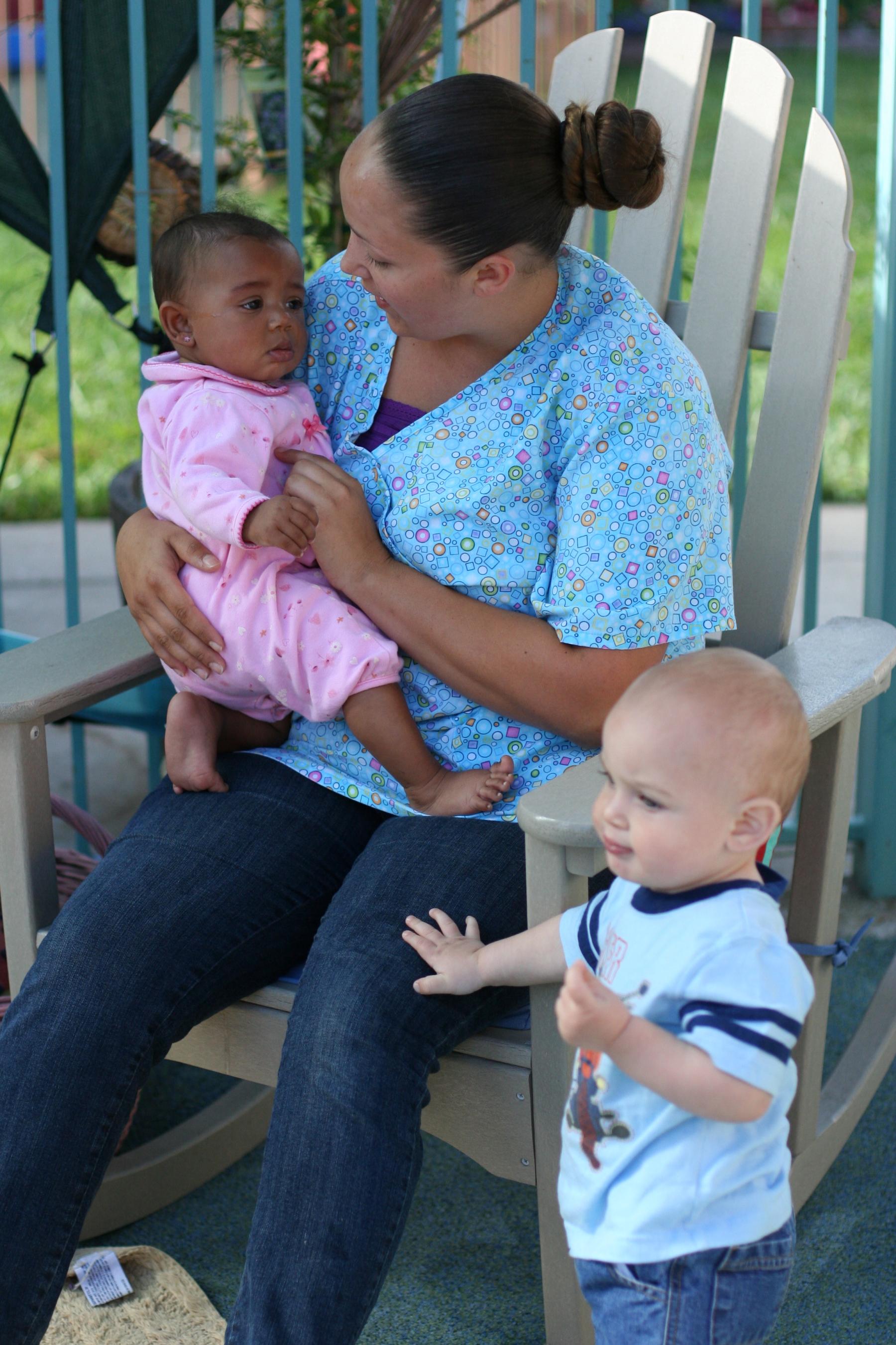 woman with children